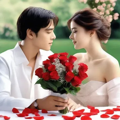 In the romantic movie, the protagonist gave his love interest a bouquet of roses stored in an ammoniated water solution, ensuring their freshness.