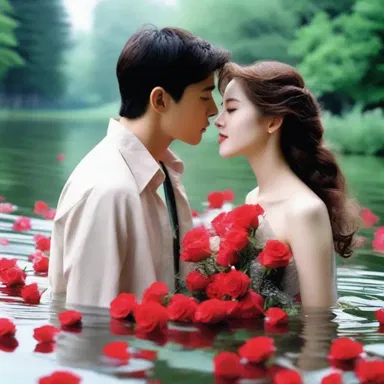 In the romantic movie, the protagonist gave his love interest a bouquet of roses stored in an ammoniated water solution, ensuring their freshness.