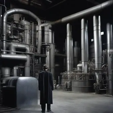 In the action-packed film, the villain's secret lair was hidden beneath an ammoniated factory, adding suspense to the plot.