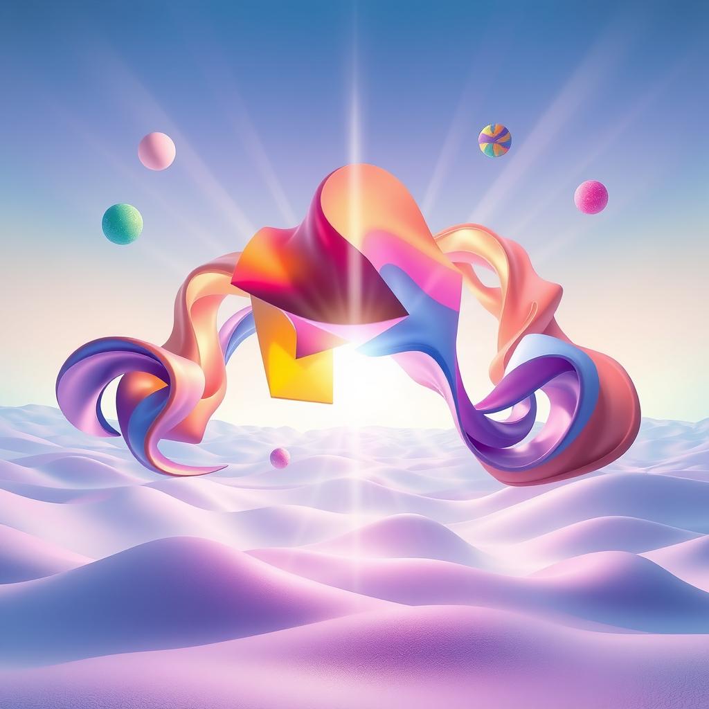 A mesmerizing digital artwork depicting an abstract representation of sides in an imaginative way