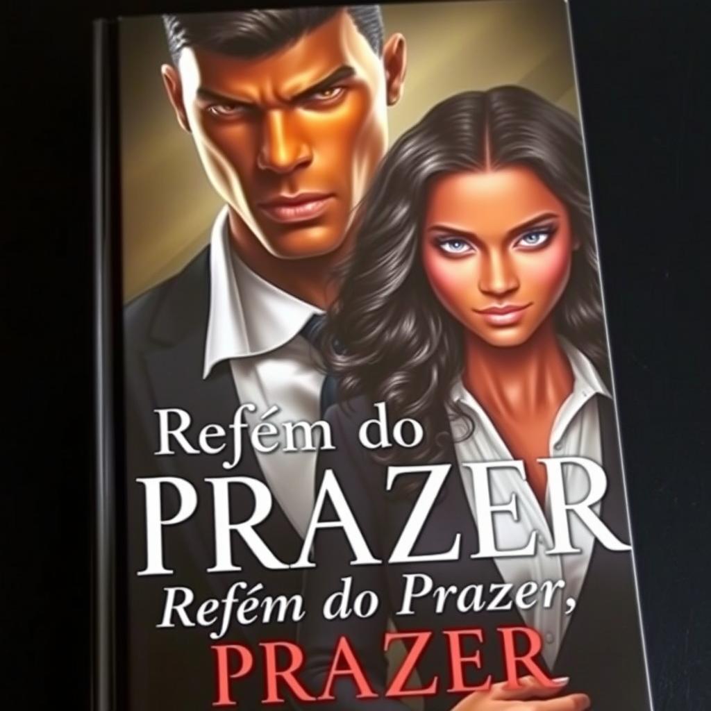 A captivating book cover titled 'Refém do Prazer'