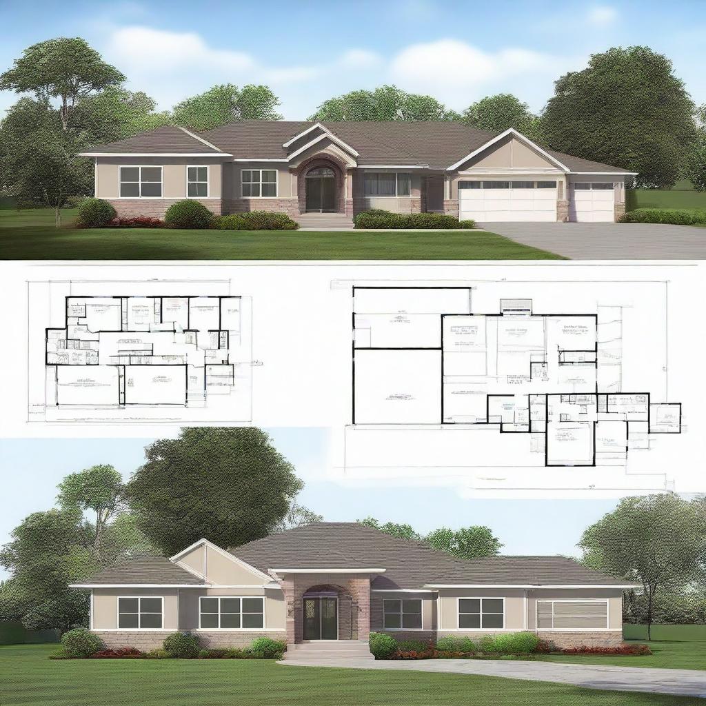 Generate a 81'x62' house plan that includes 20' front parking, 10' set back on both sides, a swimming pool, and canopies.