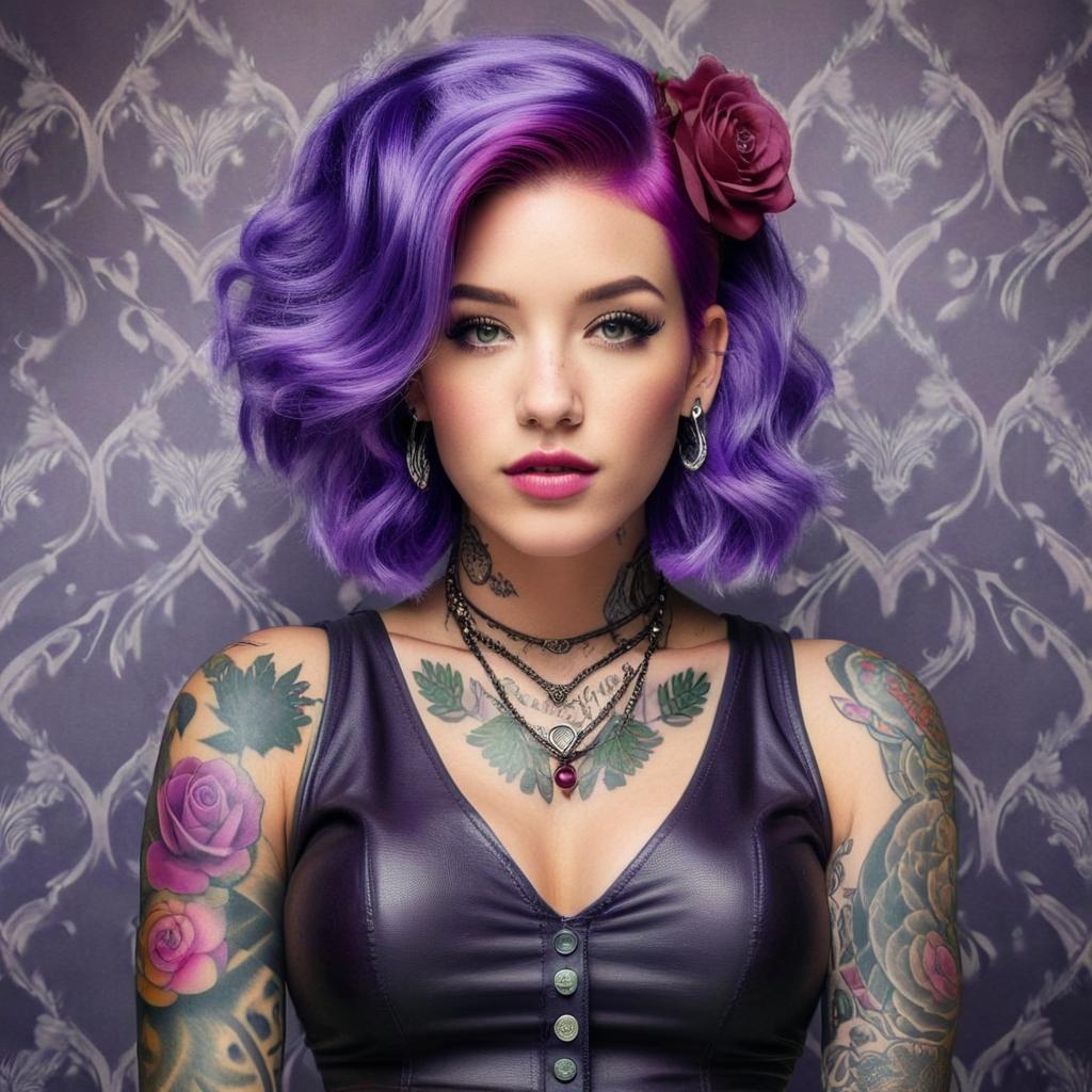 Unleash Your Boldness: Vibrant Purple Hair & Unique Style