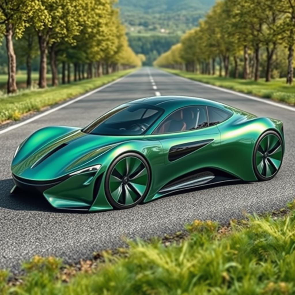 An ultra-aerodynamic eco-challenge car designed for maximum efficiency and speed