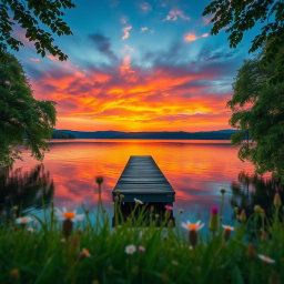 A beautifully enhanced photograph featuring a stunning landscape
