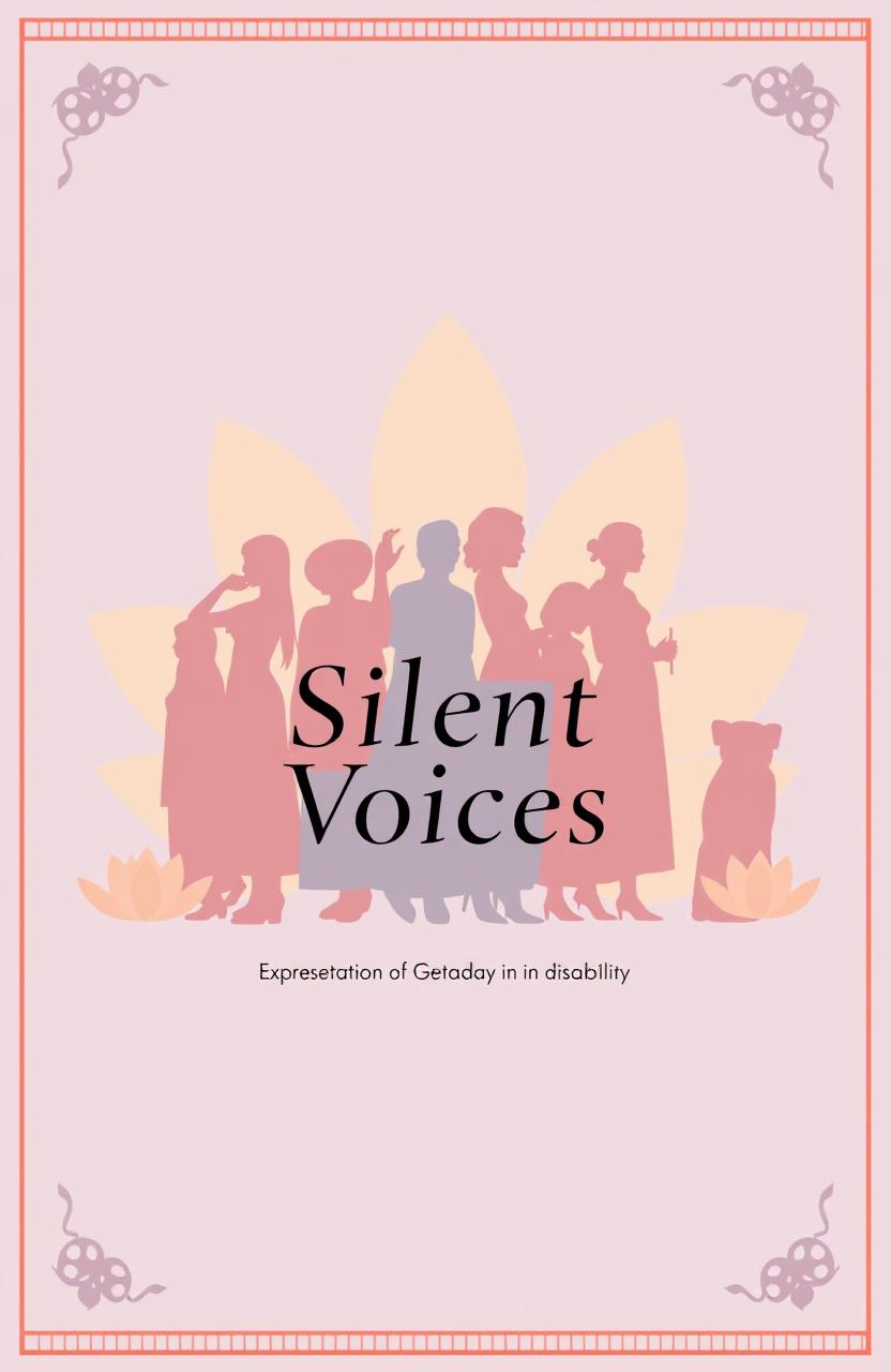 A cover page design for a project titled 'Silent Voices: Representation of Gender and Disability in Indian Films'