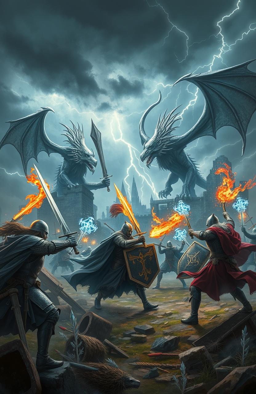 Epic Medieval Fantasy Battle: Warriors and Magic Unleashed