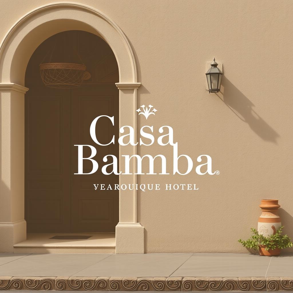 Create a sophisticated logo and branding guidelines for a boutique hotel named 'Casa Bamba', located in the antique city of Veracruz, Mexico