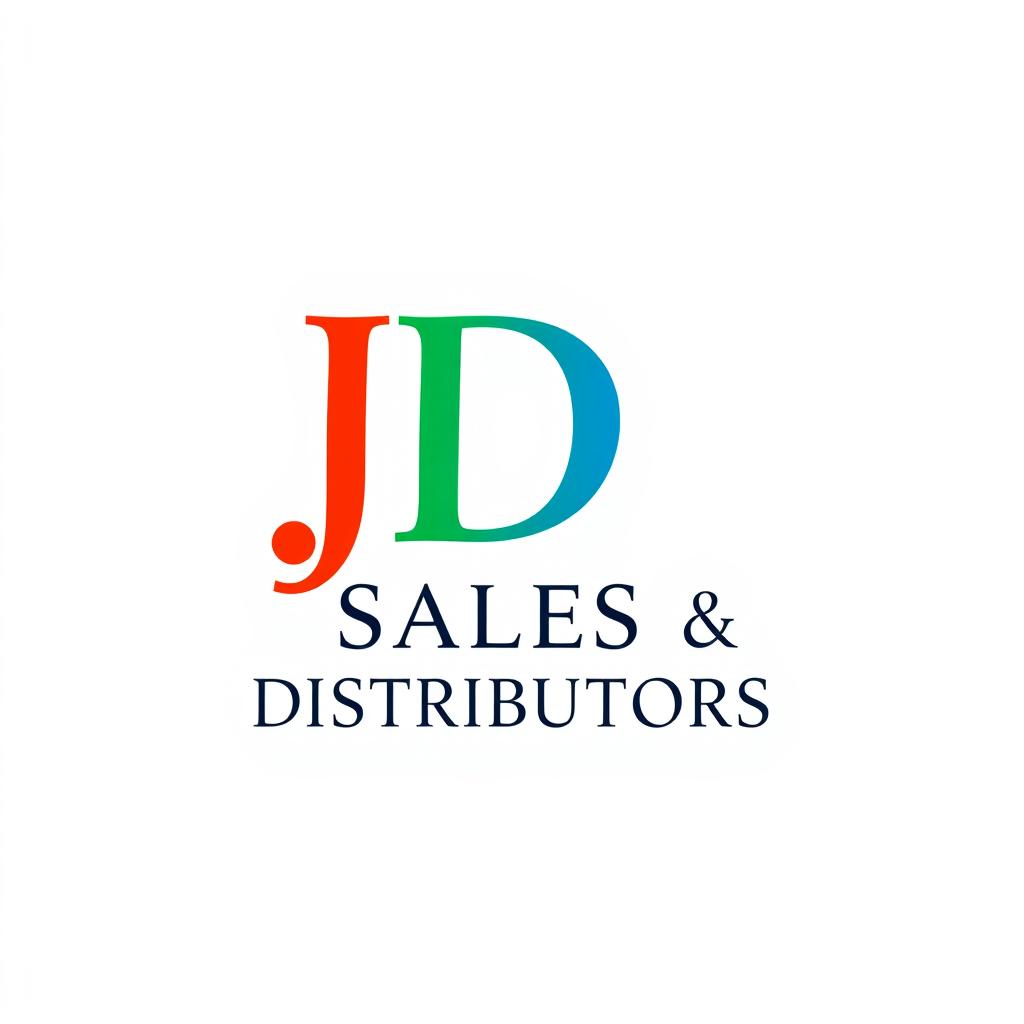 A sleek and professional mobile logo design featuring the words 'JD SALES & DISTRIBUTORS'