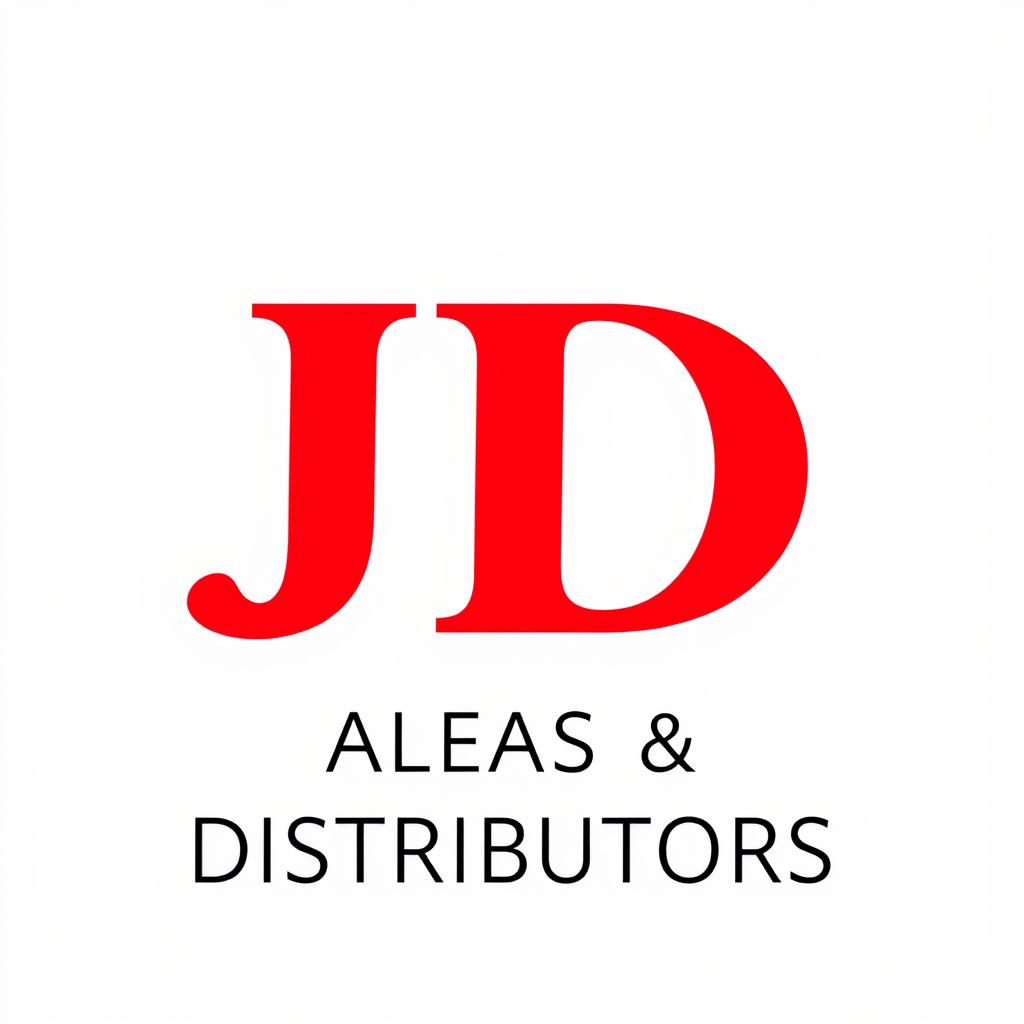 A vibrant and visually striking mobile logo featuring the text 'JD SALES & DISTRIBUTORS'