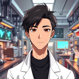 An anime male character in his late 20s, showcasing strikingly handsome features with sharp cheekbones and a well-defined jawline