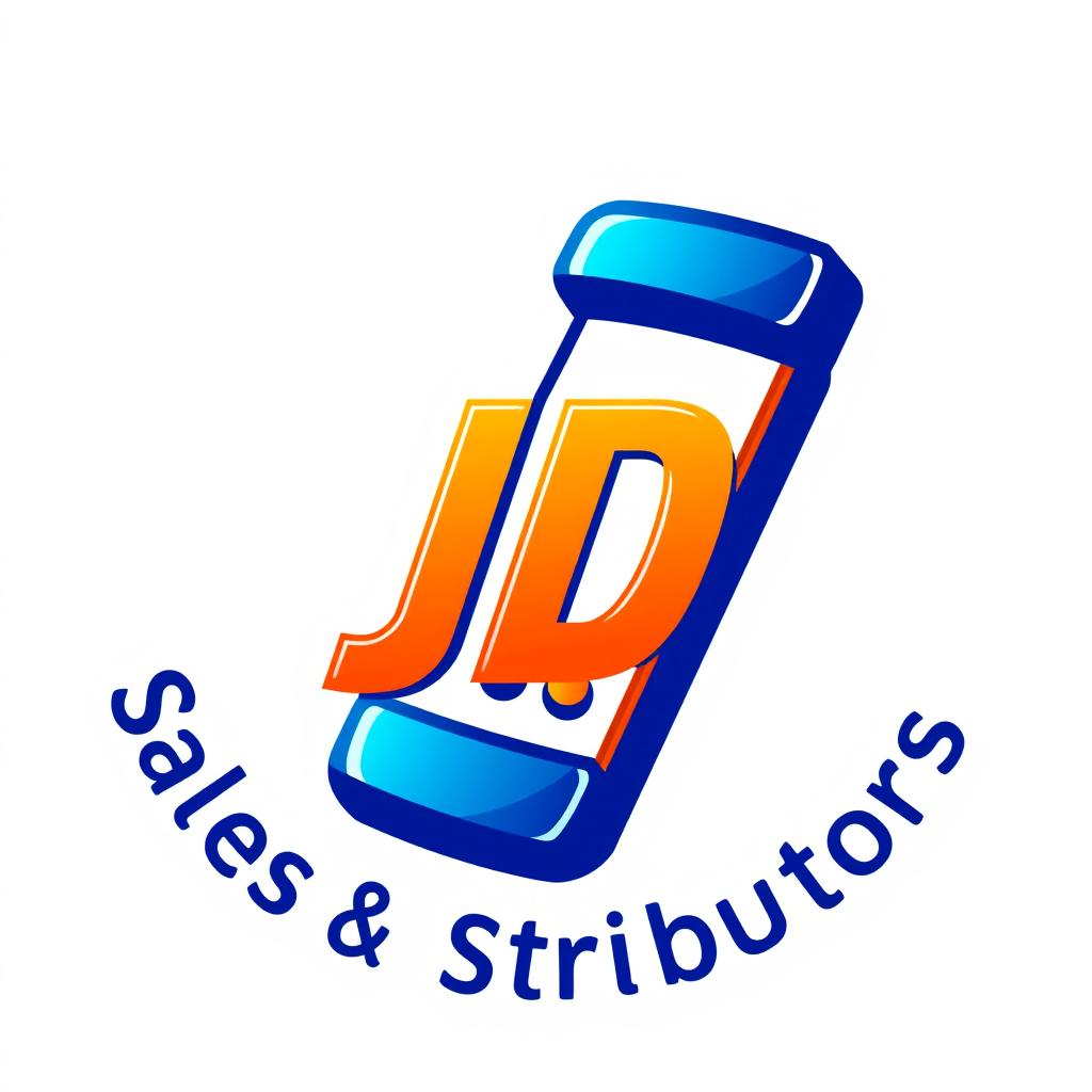 A vibrant logo design featuring a blue and orange phone icon, with the text 'JD Sales & Distributors' clearly displayed