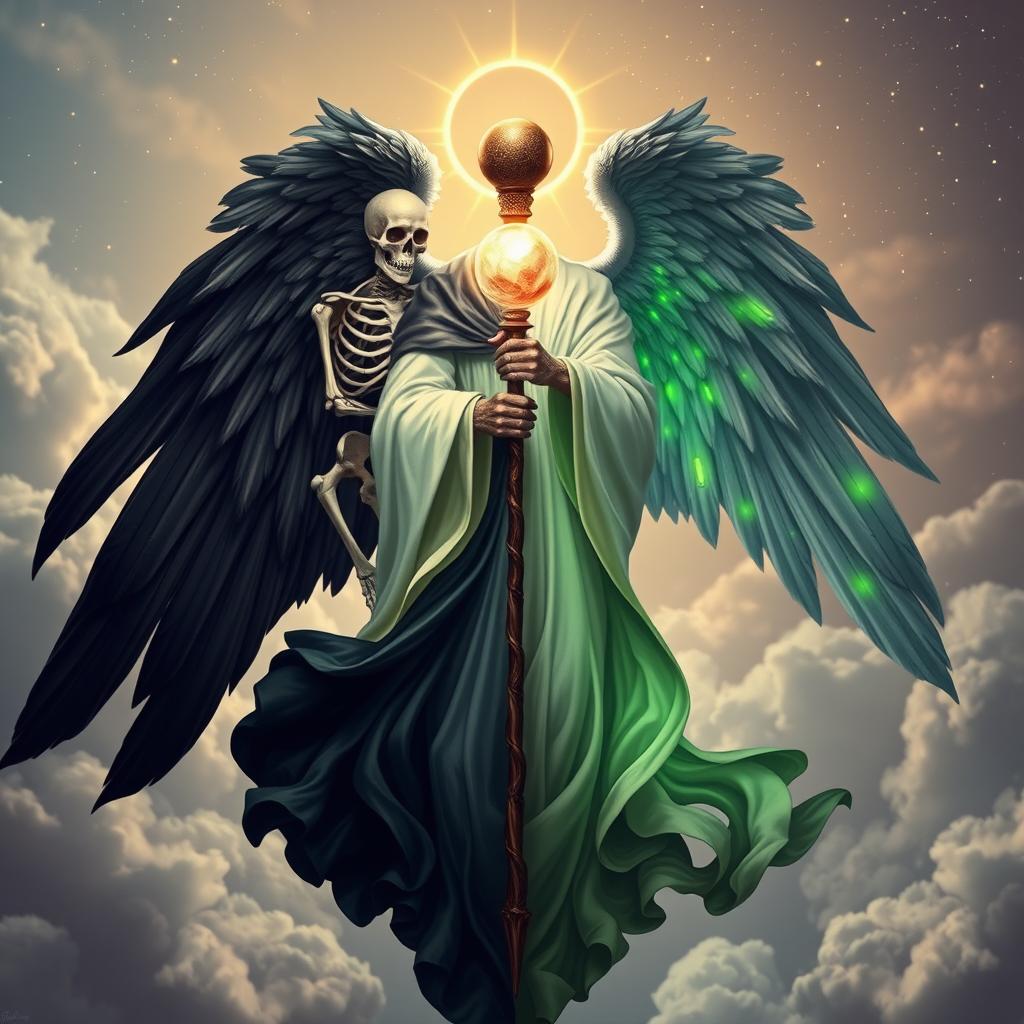 Ethereal Angel: A Duality of Life and Death in Mesmerizing Art