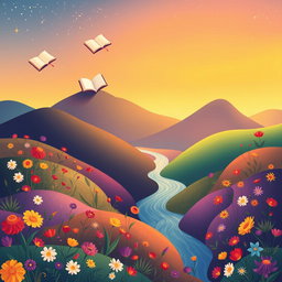 An illustration representing the theme of diversity and vibrancy in stories told by Islamic teenagers