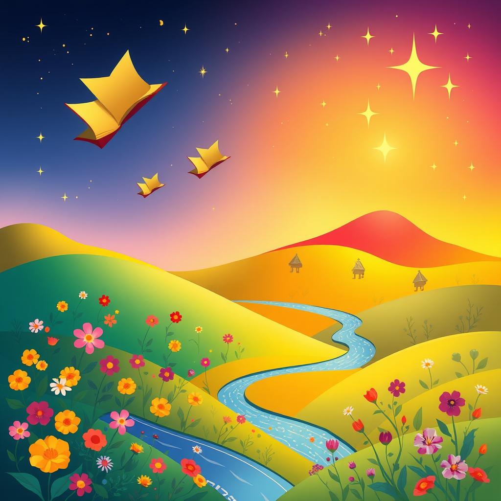 An illustration representing the theme of diversity and vibrancy in stories told by Islamic teenagers