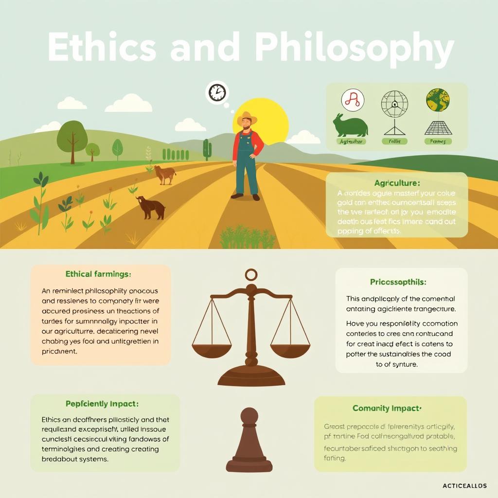 An educational infographic illustrating the importance of ethics and philosophy in the field of agriculture