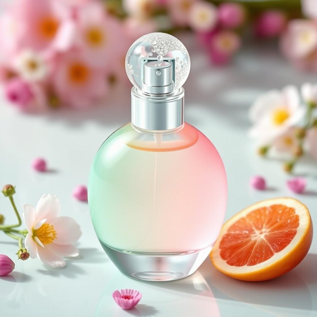 A delightful, small perfume bottle designed for teenagers, featuring an elegant yet compact design that fits comfortably in a young person's hand