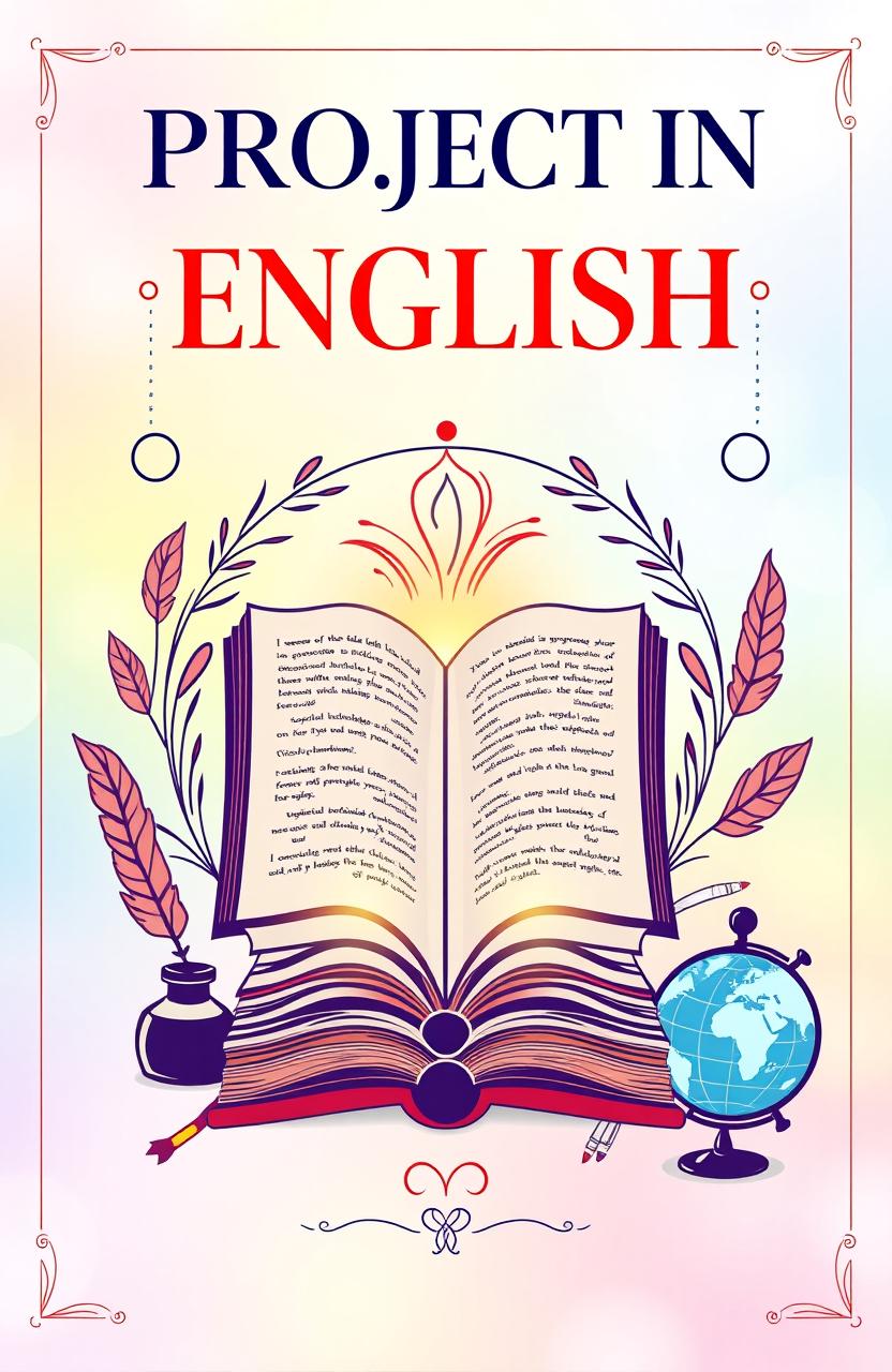A vibrant, eye-catching cover for a project centered around English studies