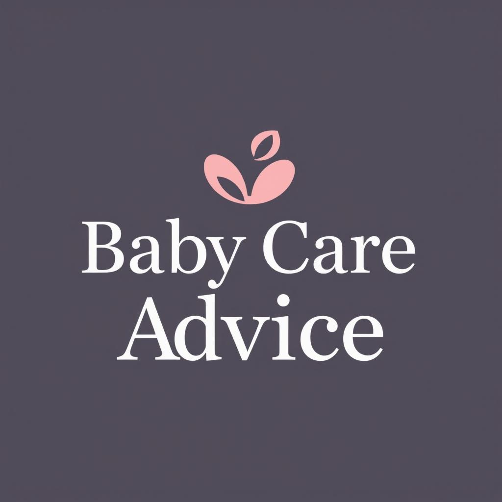 Create a professional logo for 'Baby Care Advice' that embodies a clean, modern, and bold aesthetic