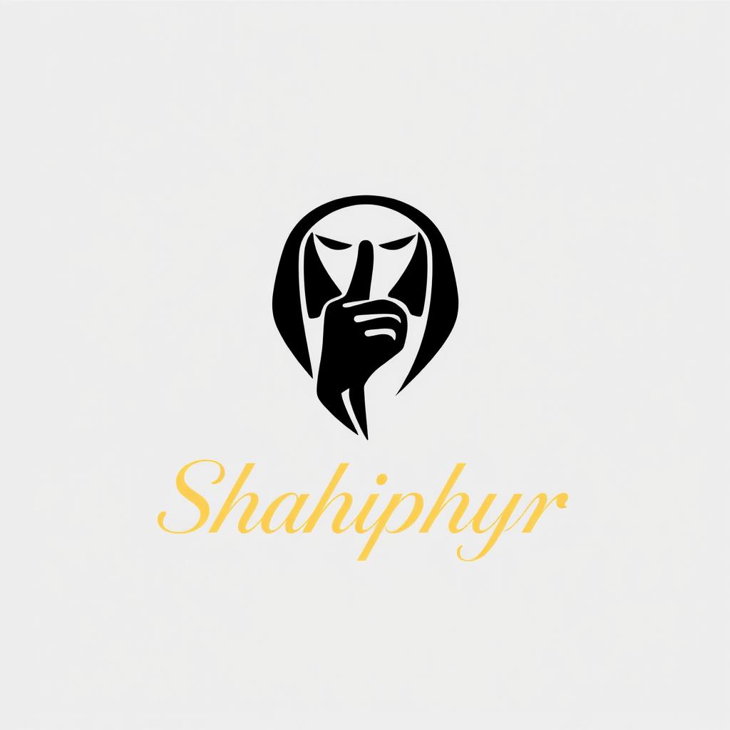 Create a modern and sleek logo for 'Shahiphyr', an investment company with a theme of secrecy