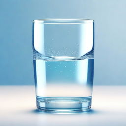 A high-quality digital art representation of a glass of water