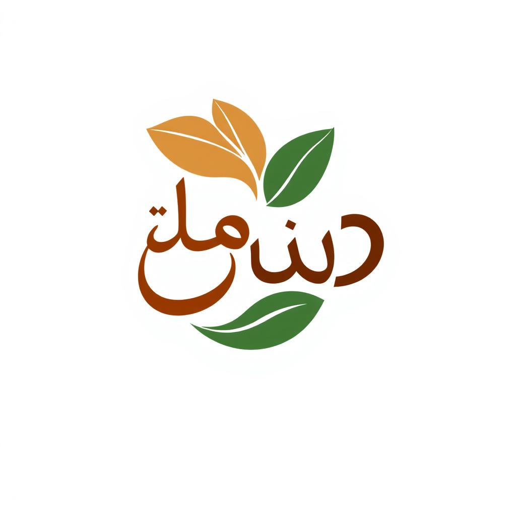 A flat vector, illustrative-style logo design for a coffee shop named 'بن الخطيب'