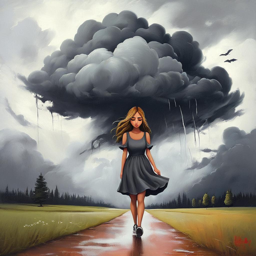 Embrace the Storm: A Journey on a Rainy Path