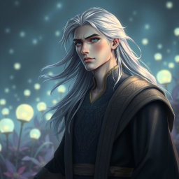 A fantastical depiction of Neuvillette as a human character