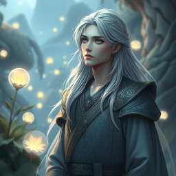 A fantastical depiction of Neuvillette as a human character