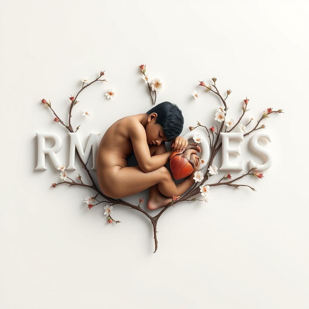 An artistic image featuring the phrase 'EMOÇÕES E RAZÕES' rendered in neutral colors that evoke a calming and introspective mood