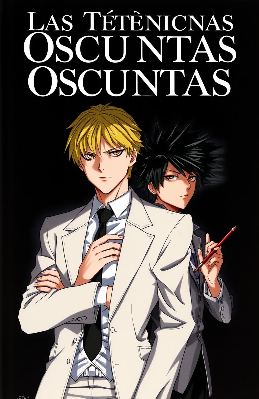 A captivating book cover featuring Johan Liebert from the anime 'Monster' and Light Yagami from 'Death Note'
