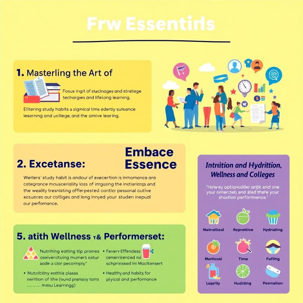 An engaging infographic that visually presents three essential topics: 1