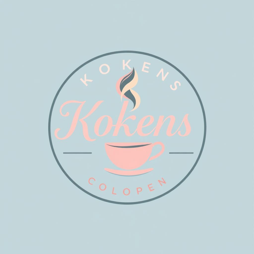 A logo design for a coffee company named 'Kokens', featuring elegant typography of the brand name