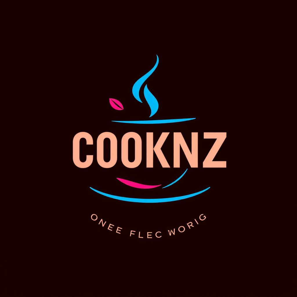 A modern and stylish logo design for a company named COOKNZ, specializing in coffee production