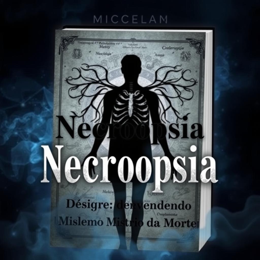 An intriguing eBook cover design for a title "Necropsia: desvendando o Mistério da Morte"