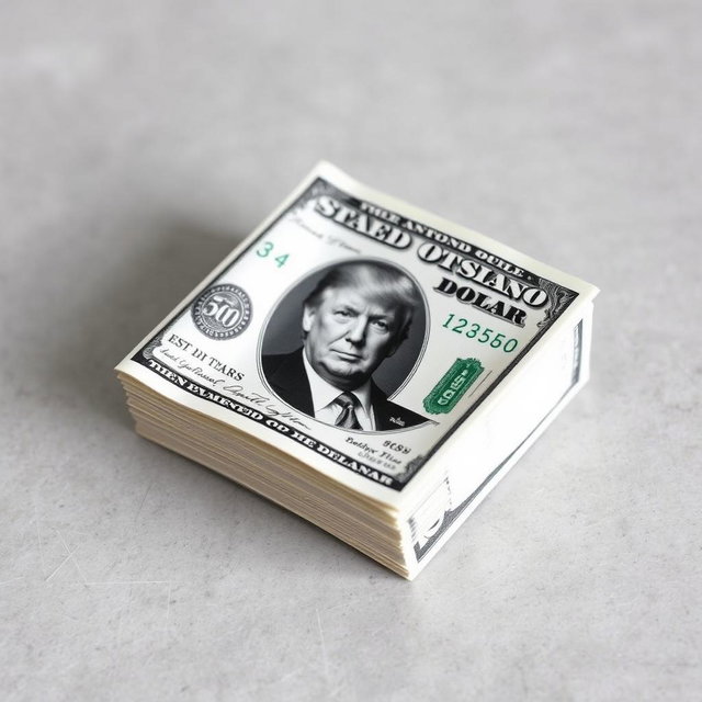 A creatively folded dollar bill featuring a fictional $250 denomination