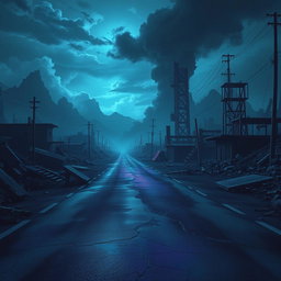A post-apocalyptic landscape inspired by the animation 'Arcane', depicted in a realistic art style