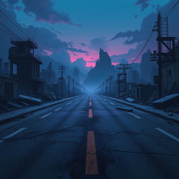 A post-apocalyptic landscape inspired by the animation 'Arcane', depicted in a realistic art style