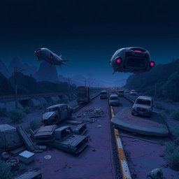 A post-apocalyptic landscape inspired by the animation 'Arcane', depicted in a realistic art style