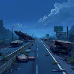 A post-apocalyptic landscape inspired by the animation 'Arcane', depicted in a realistic art style