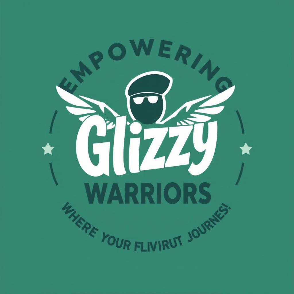 The slogan reads: "Empowering Glizzy Warriors: Where Your Flavorful Journey Begins!"