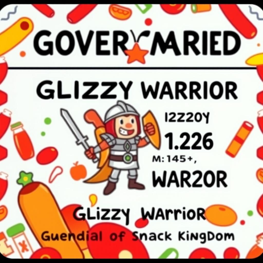 A creatively designed government-issued ID for the character known as the 'Glizzy Warrior'