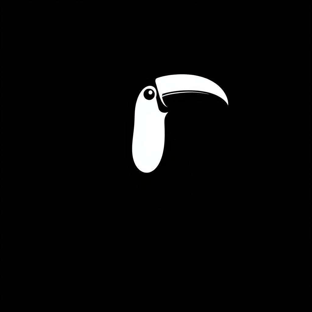 A sleek and modern logo design featuring a toco toucan bird in a stylized manner