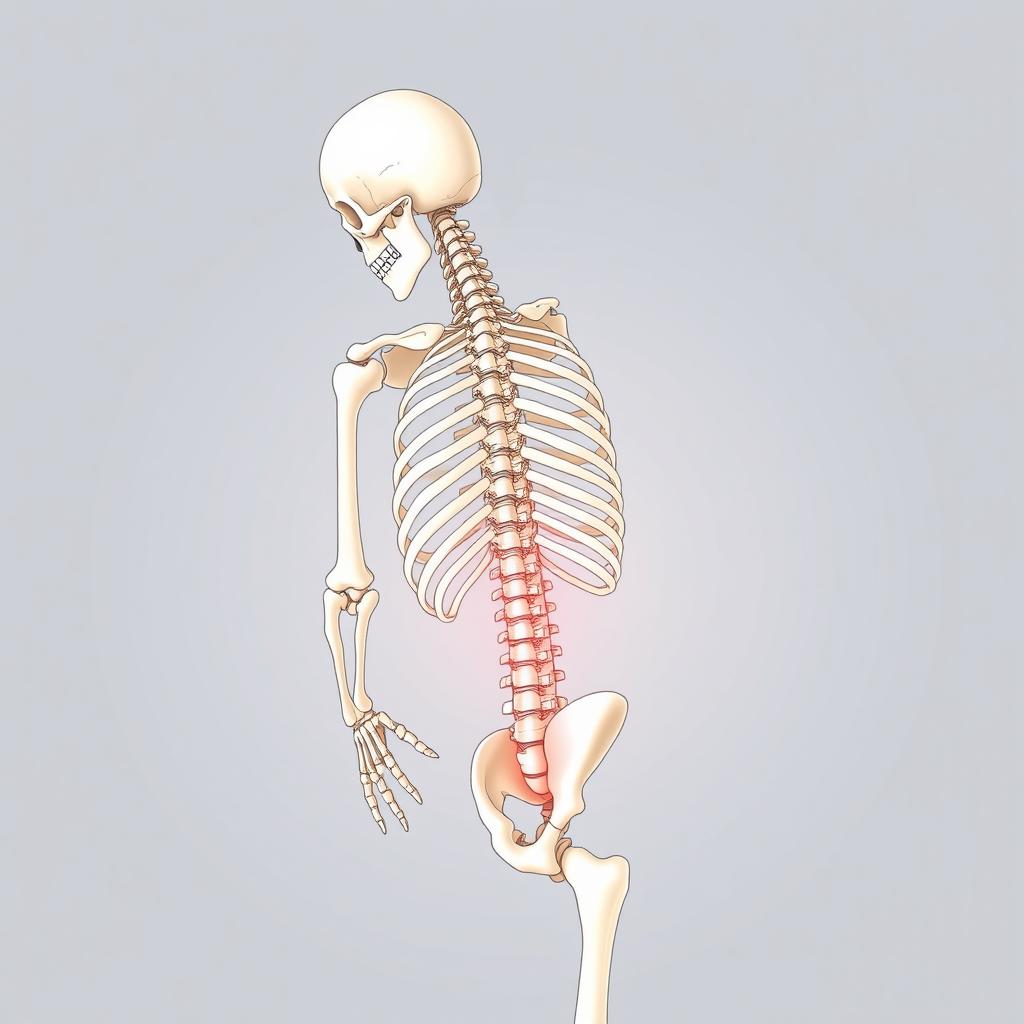 An anatomical illustration of a taxi driver's skeleton, depicting the pose of a weary driver after a long day at work