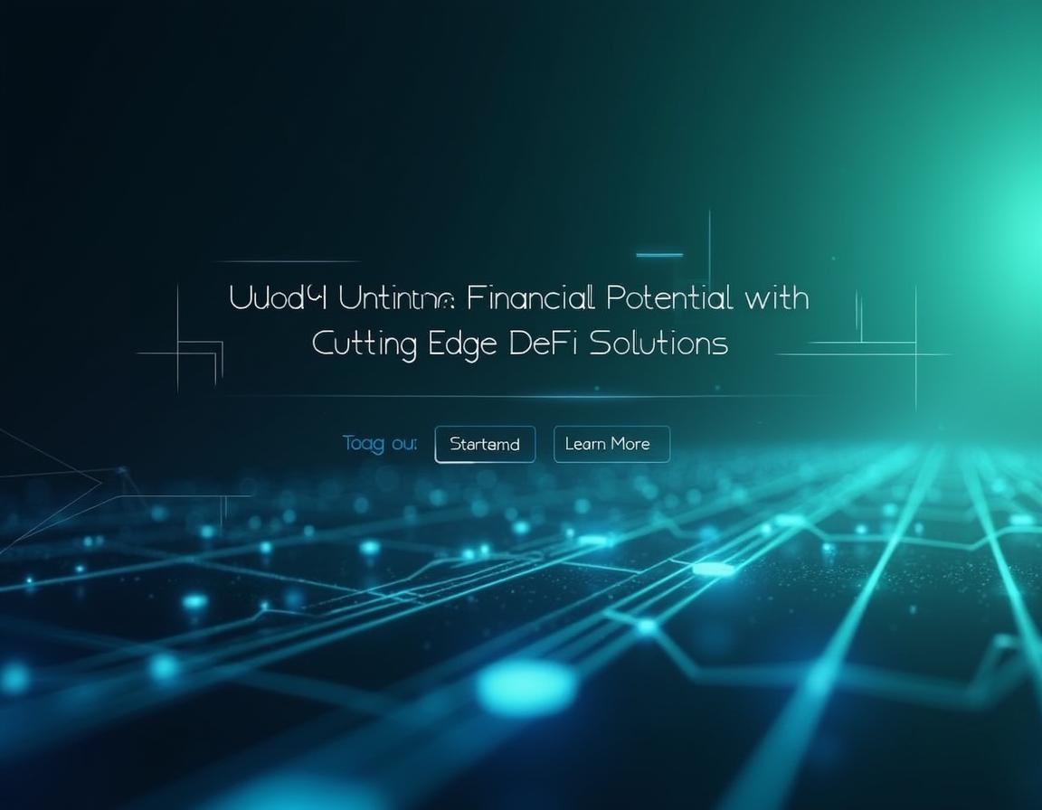 A sleek and modern hero section for a Web3 DeFi leveraged yield farming money market website