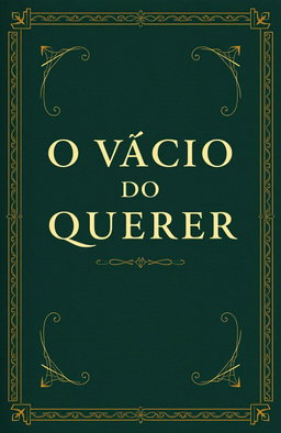 A classic style book cover design for a literary work titled 'O VÍCIO DO QUERER'