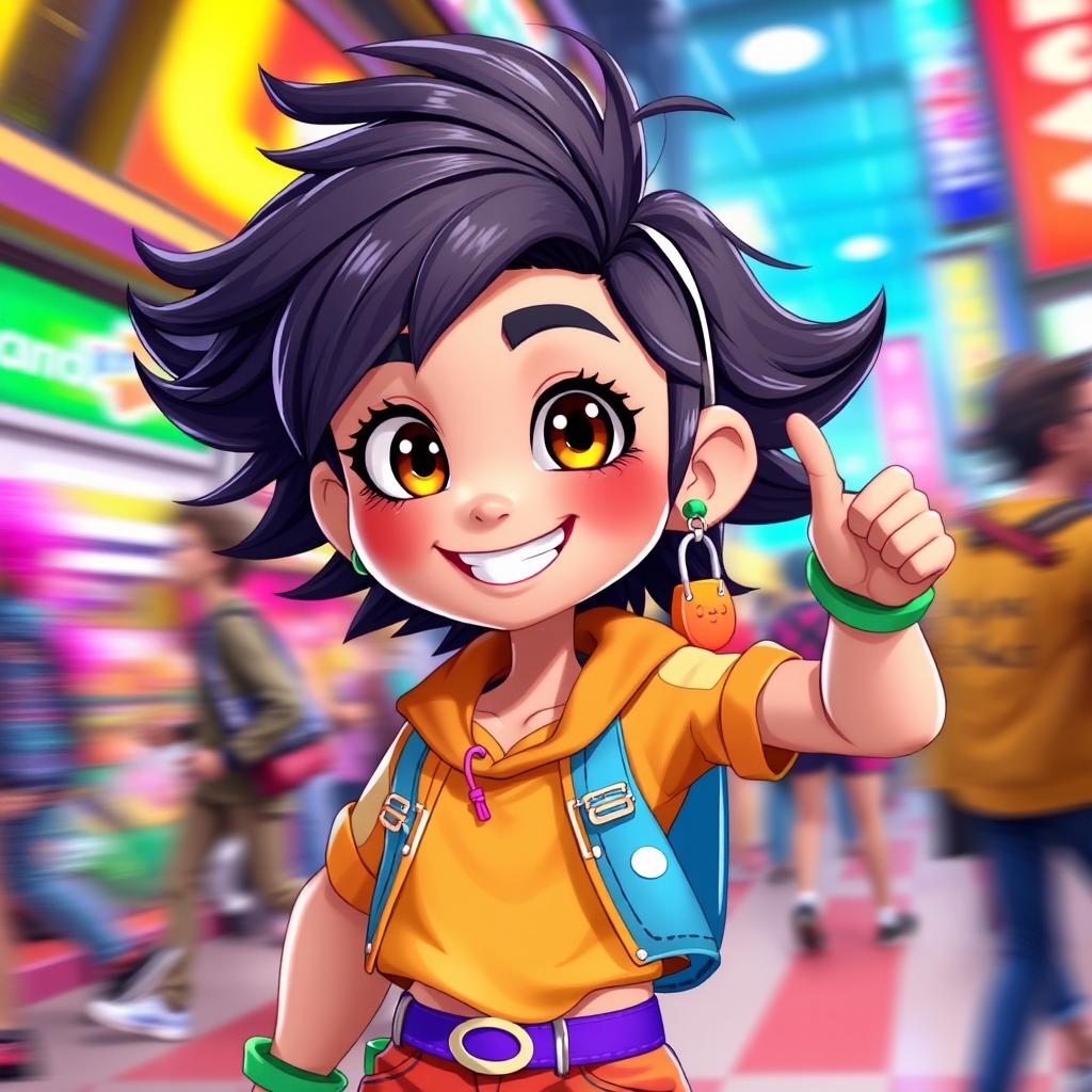 A vibrant character redesign showcasing a more lively and animated appearance