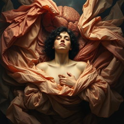 A classic style artwork titled "O VÍCIO DO QUERER" (The Addiction of Wanting), inspired by scientific studies on desire and addiction