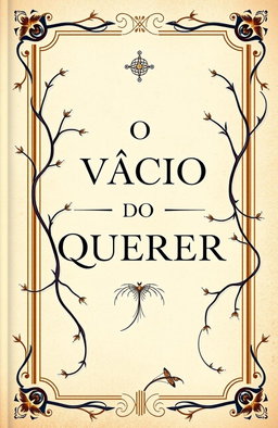 A classic style book cover for 'O VÍCIO DO QUERER', blending elements of vintage design with intricate scientific motifs