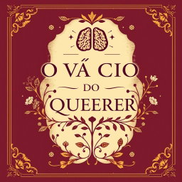 A classic style book cover for 'O VÍCIO DO QUERER', incorporating elements inspired by scientific studies